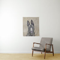 Dutch Shepherd Painting - Cute Original Dog Art