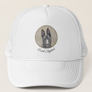 Dutch Shepherd Painting - Cute Original Dog Art Trucker Hat
