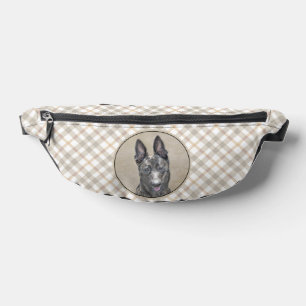 Dutch Shepherd Painting Cute Original Pet Dog Art Bum Bags