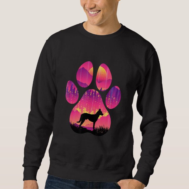 Dutch Shepherd Paw Mom Dad Dog  Women Men Sweatshirt (Front)