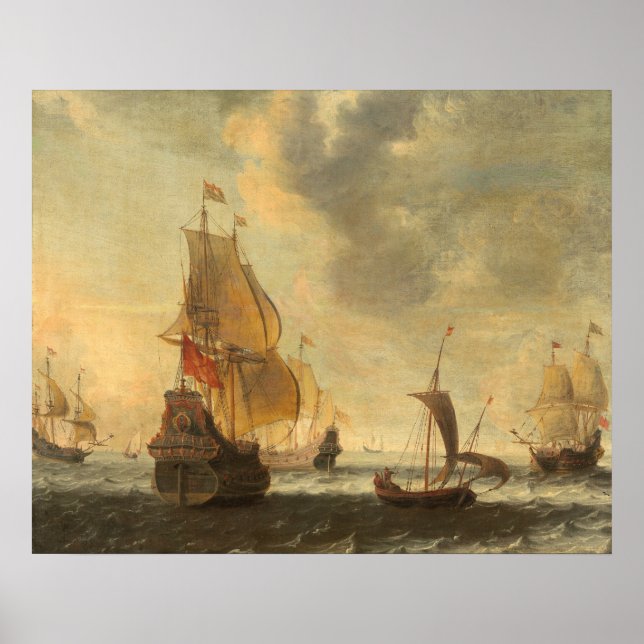 Dutch Ships - Adriaensz Bellevois Fine Art Poster (Front)