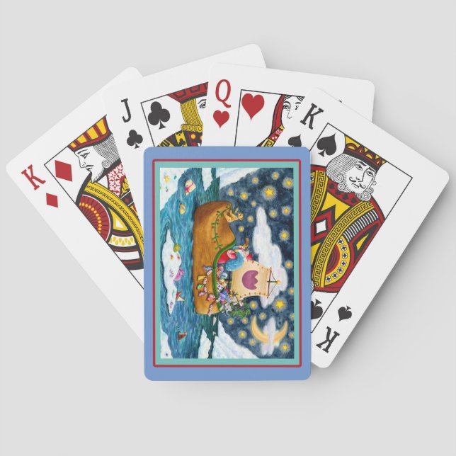 DUTCH SHOE SANTA SHIP, ICEBERGS, WHALE, TEDDY BEAR PLAYING CARDS (Back)