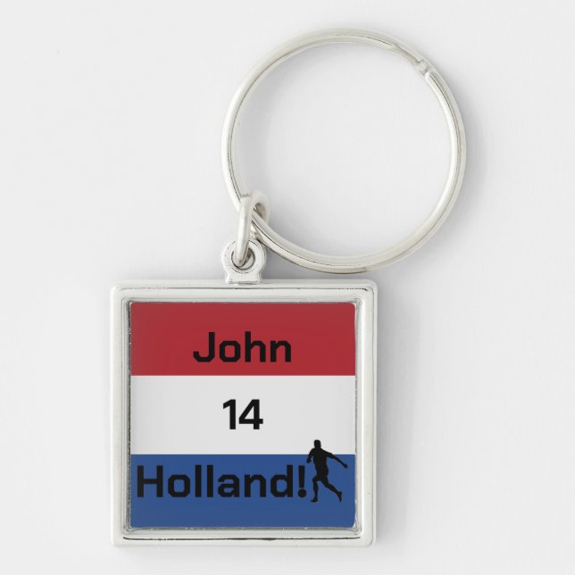 Dutch Soccer, customisable     Key Ring (Front)