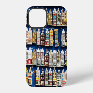 Dutch souvenirs, Amsterdam street scene. iPhone 12 Case