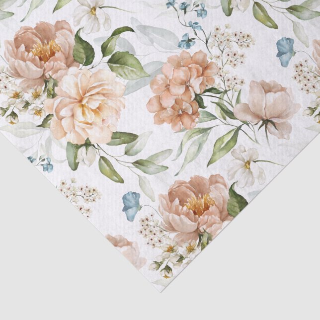 Dutch Still Life Floral Art Hydrangeas  Tissue Paper (Detail)