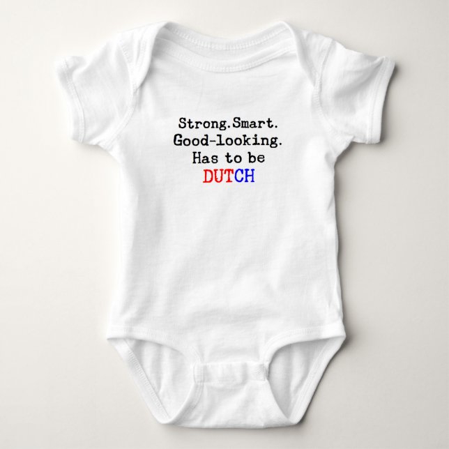 dutch strong baby bodysuit (Front)