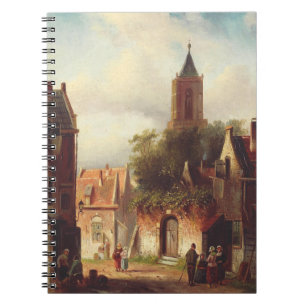 Dutch Town Scene by Charles Leickert Landscape Notebook