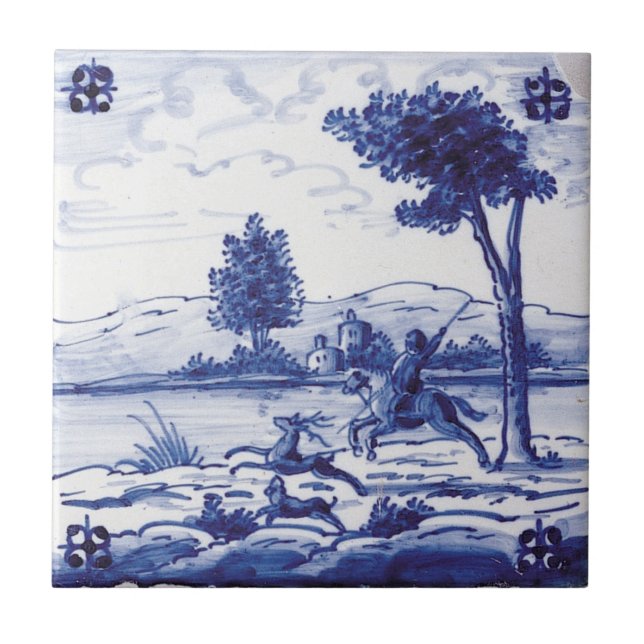 Dutch traditional blue tile (Front)