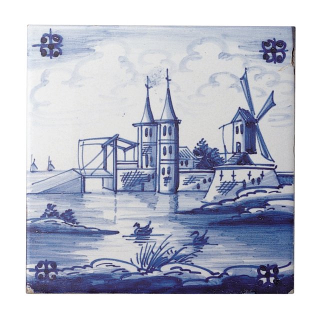 Dutch traditional blue tile (Front)