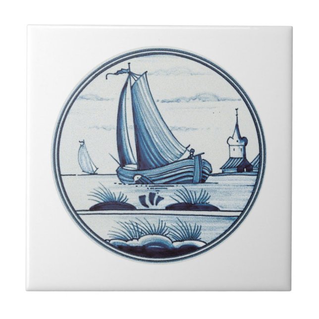 Dutch traditional blue tile (Front)