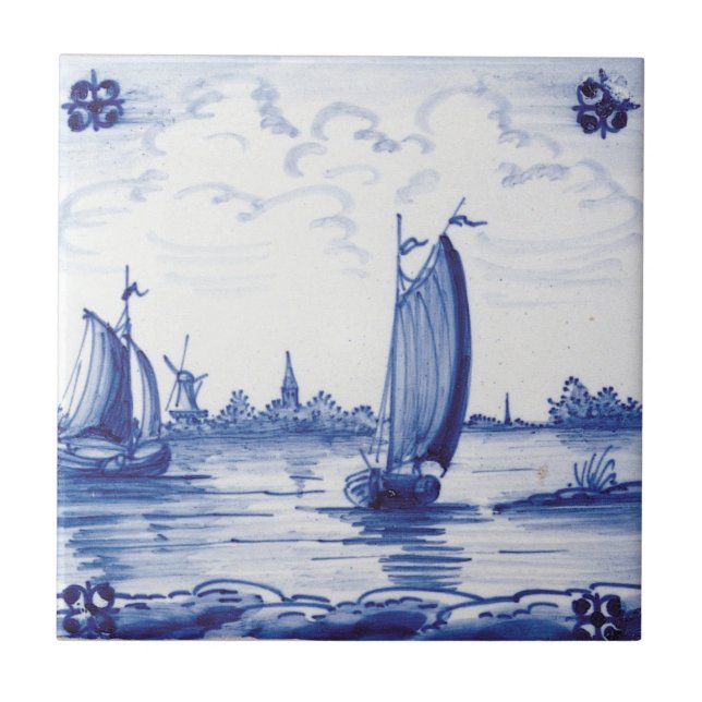 Dutch traditional blue tile (Front)