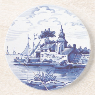 Dutch traditional blue tile coaster