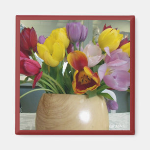 "Dutch Tulips Bouquet" Magnet
