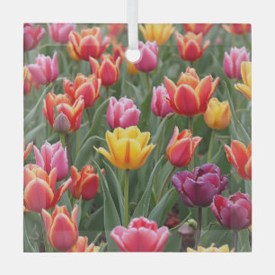 Dutch Tulips Glass Tree Decoration