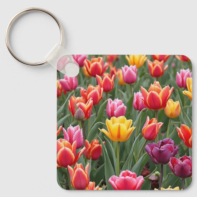 Dutch Tulips Key Ring (Front)