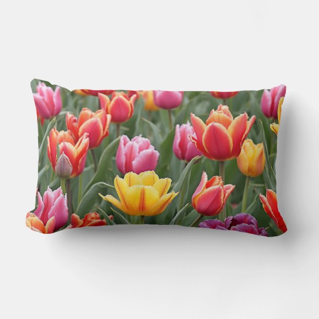 Dutch Tulips Lumbar Cushion (Front)
