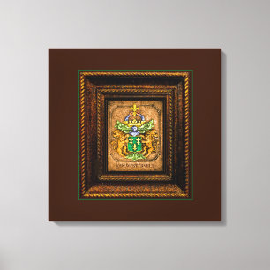 Dutch van Westervelt Family Coat of Arms framed Canvas Print