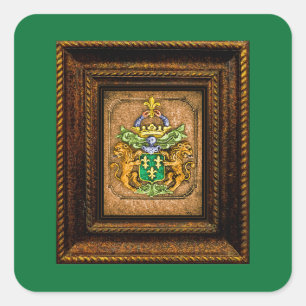 Dutch van Westervelt Family Coat of Arms   Square Sticker