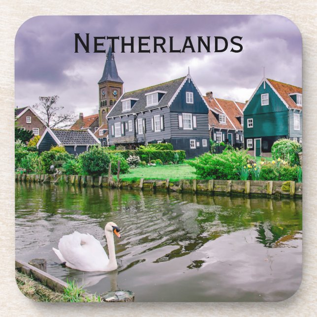 Dutch Village Marken in Netherlands Coaster (Front)