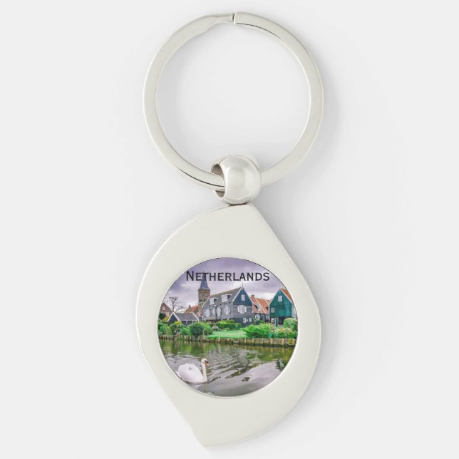 Dutch Village Marken in Netherlands Key Ring (Front)