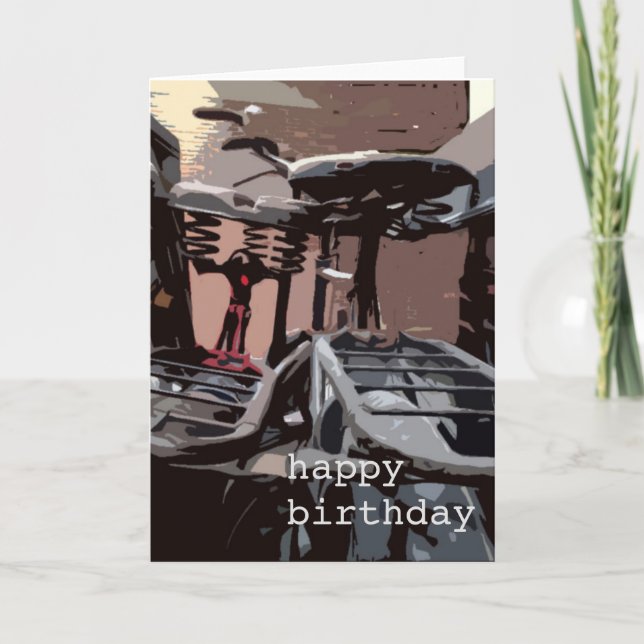 Dutch vintage bicycles Birthday Card (Front)