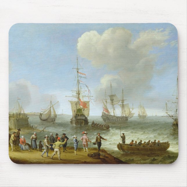 Dutch Warships in an Estuary Mouse Pad (Front)