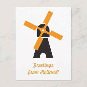 Dutch windmill postcard