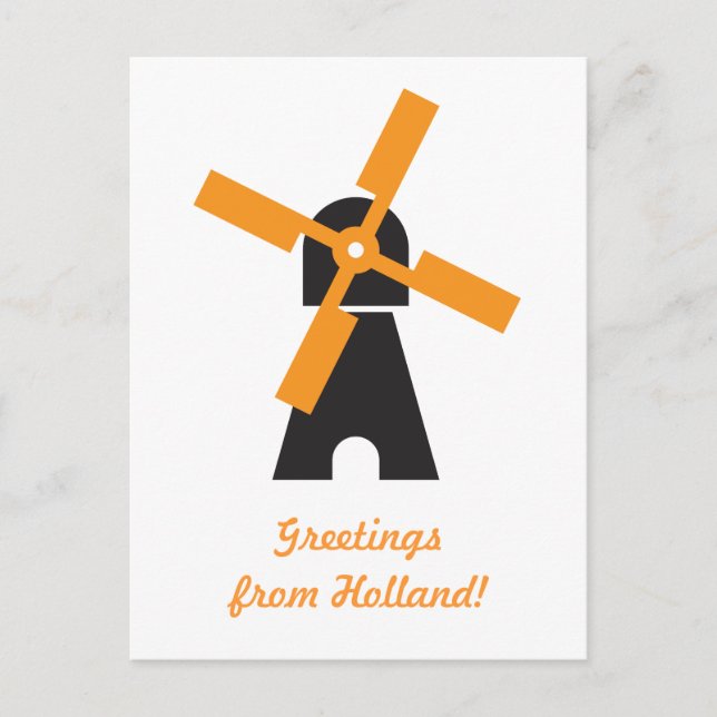 Dutch windmill postcard (Front)