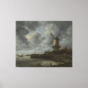 Dutch windmill Wijk bij Duustede, Ruisdael Canvas Print