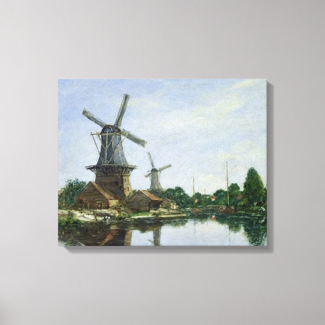 Dutch Windmills, 1884 Canvas Print (Front)