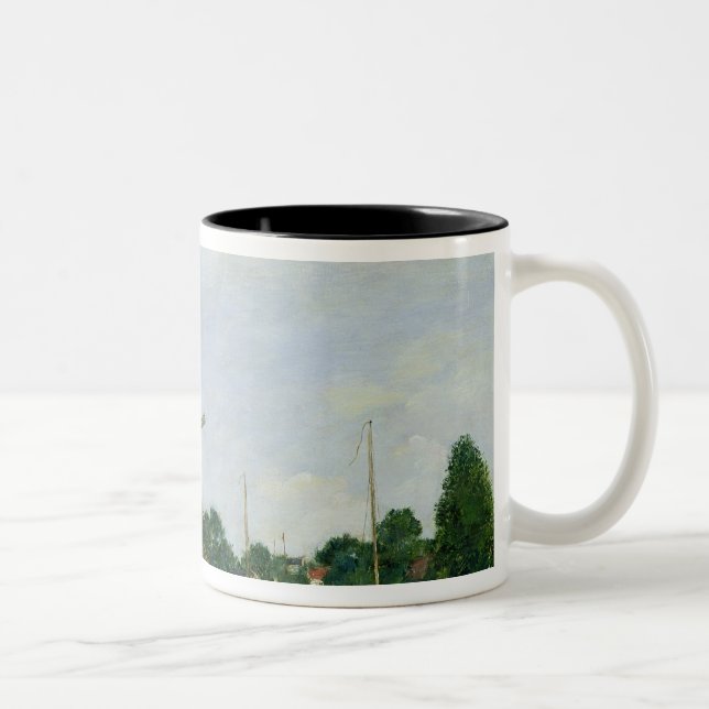 Dutch Windmills, 1884 Two-Tone Coffee Mug (Right)