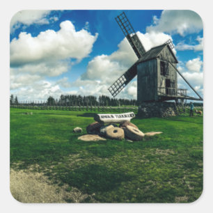 Dutch Windpower Alternative Energy Square Sticker