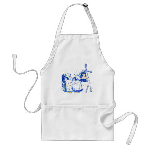 Dutch Women At Windmill Standard Apron