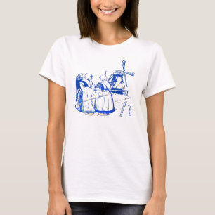 Dutch Women At Windmill T-Shirt