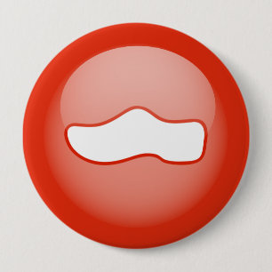 Dutch Wooden Shoe 10 Cm Round Badge