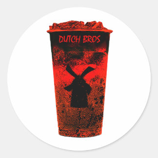 DutchBros Iced Rebel  Classic Round Sticker