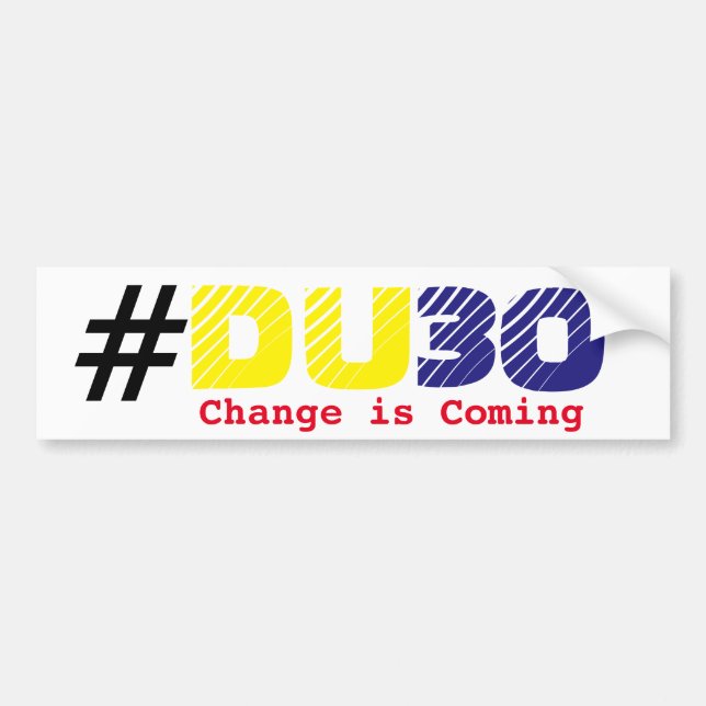 Duterte DU30 bumper sticker (Front)