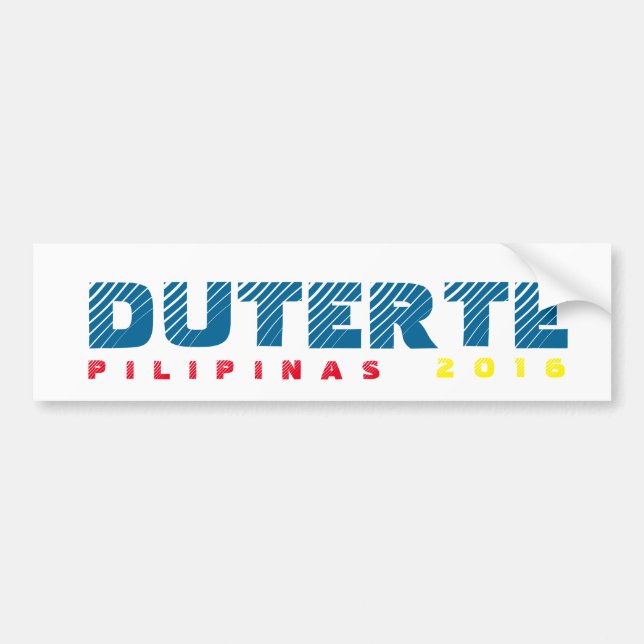 Duterte DU30 bumper sticker (Front)