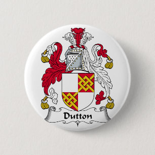 Dutton Family Crest 6 Cm Round Badge