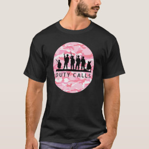 Duty Calls Cool Camouflage Soldier Figurines T-Shirt