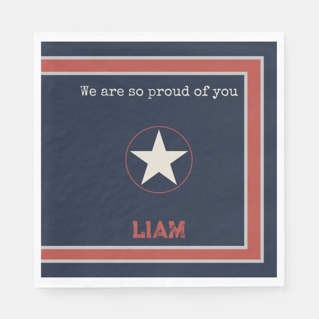 Duty Calls Military Send-Off Napkins (Front)