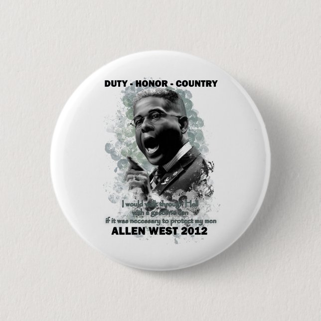 Duty Honour Country 6 Cm Round Badge (Front)