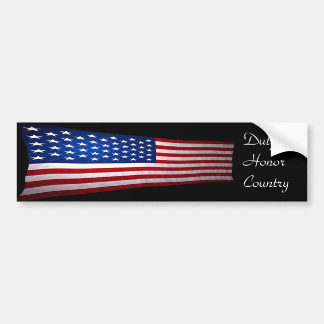 Duty, Honour, Country Bumper Sticker (Front)