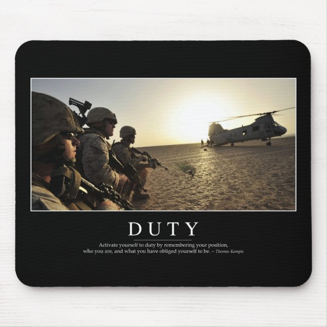 Duty: Inspirational Quote 1 Mouse Pad (Front)