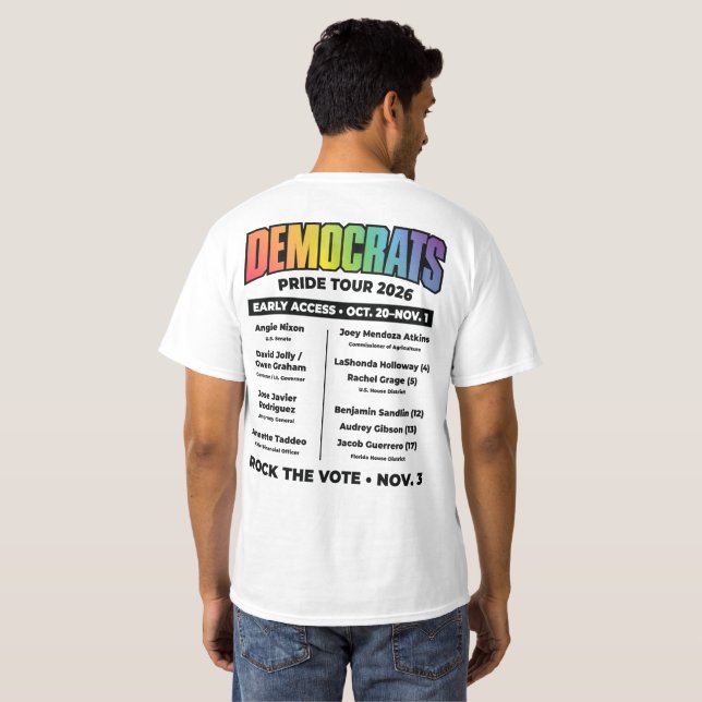 Duval Dems Pride 2026 T-Shirt (Back Full)