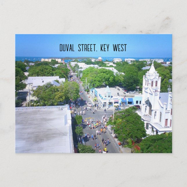 Duval Street, Key West Florida Postcard (Front)