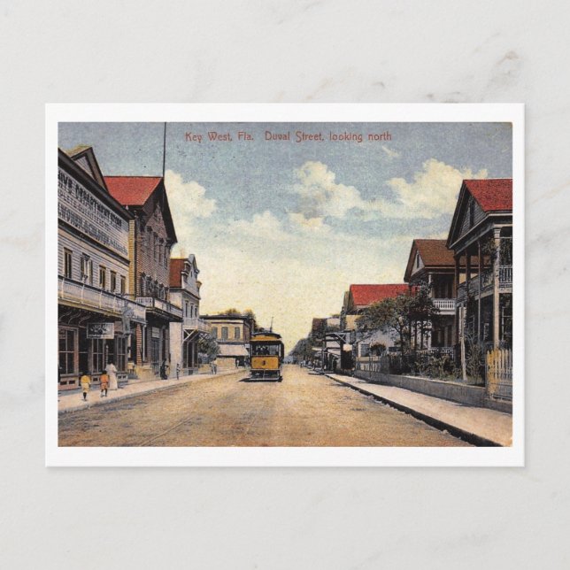 Duval Street, Key West, Florida Vintage Postcard (Front)