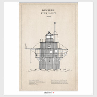 Duxbury Pier Light Lighthouse - Massachusetts -SBD