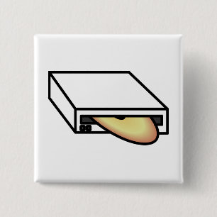 DVD Drive 15 Cm Square Badge