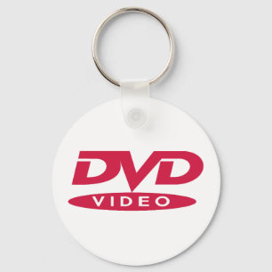 DVD Video Red Logo - Keys Key Ring